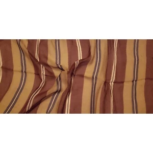 Remnant Sale - Rust & Gold Stripe - Silk Chiffon Fabric 27"x74" - Picture 1 of 1