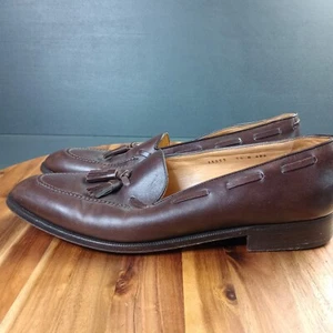 Gravati Tassel Loafers Mens Sz 14 N Soft Calfskin Leather Brown Slip On Shoes - Picture 1 of 13