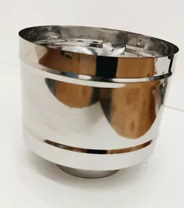 Terminale a botte tondo cappello fumaiolo antivento, antipioggia Comignolo Inox - Foto 1 di 6