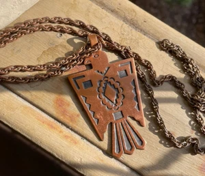 original route 66 hot rod roadside copper medallion necklace - Picture 1 of 5