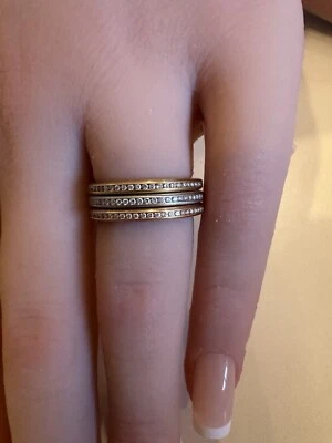 (3) Stackable EGF By COGE 18K/PT 0.80 CTW Natural Round Diamond Eternity Rings - Image 1 of 4