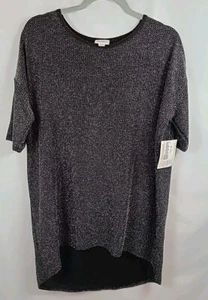 LuLaRoe Bronze Silber Metallic Streifen Schimmer Elegant Irma Medium Neu Mit Etikett - Bild 1 von 8