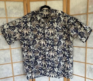Campia Moda SZXLT Hawaiihemd 100% Baumwolle Made in Korea Navy Blue Foliage - Bild 1 von 12
