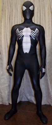 Mono Veneno Negro Simbionte Superhéroe Body Disfraz Juegos con disfraces Fiesta de Halloween Foto 1 de 4