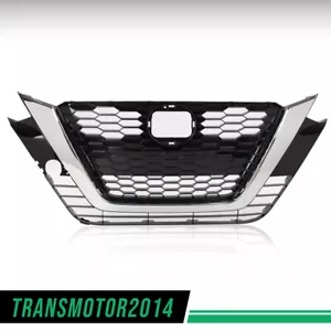 Grille Assembly Fit For 2019 2020 2021 Nissan Altima Front Upper Bumper Chrome - Picture 1 of 9