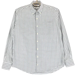 Camisa Peter Millar Para Hombre L Blanca Azul Negra Algodón 1 Bolsillo Manga Larga - Imagen 1 de 8