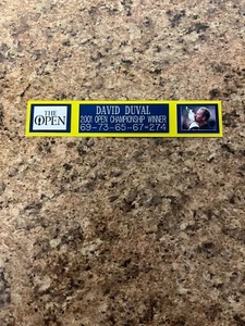DAVID DUVAL (2001 BRITISH OPEN) NAMEPLATE FOR AUTOGRAPHED BALL DISPLAY/FLAG - Picture 1 of 1