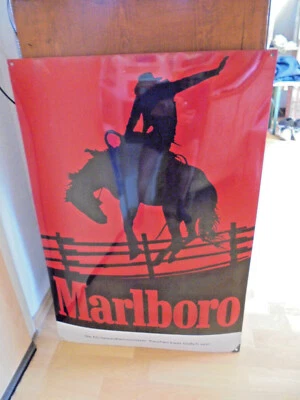 altes Emaileschild Marlboro.Tolle Farben.gewölbt und gebraucht.80x55 cm. - Bild 1 von 4
