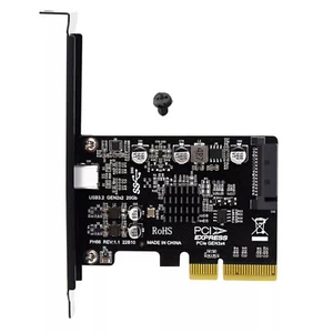 New PCIE to Type-C USB 3.2 Gen Expansion Card Accessories PCI-Express 4X 20Gbps - Picture 1 of 15