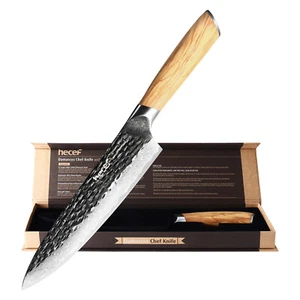 8" Chef Knife VG10 Damascus Professional Extra Sharp Japanese Knife Wood Handle - Picture 1 of 13