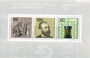 Congreso Postal Mundial 1984, sin usar, número Michel bloque 19, Alemania Alemania - Imagen 1 de 1