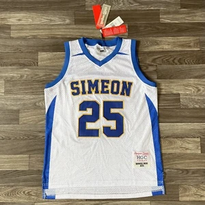 Simeon Highschool Derrick Rose Basketball Jersey Men’s XS Stitched Blue White - Picture 1 of 10