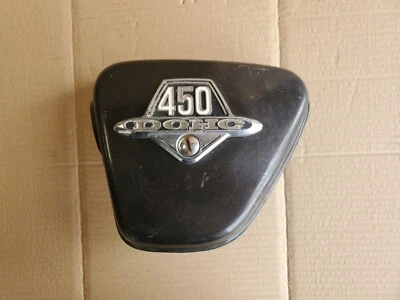 1973 Honda CB450 DOHC OEM Brown Left Side Cover - Image 1 of 4