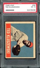 1948 Leaf #38 Ted Kluszewski Reds ROOKIE PSA 5 EX Tough Grade Reds