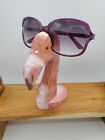 Hand Carved Wooden Pink Flamingo Eye Glasses Holder Signed By Craftman