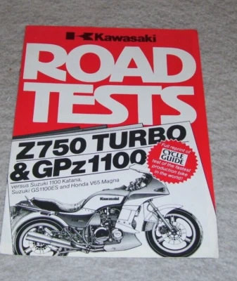 KAWASAKI ROAD TESTS CYCLE GUIDE REPRINT Z750 TURBO & GPZ1100 vs SUZUKI & HONDA - Image 1 of 4