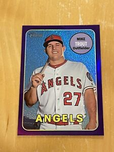 2018 Topps Heritage Mike Trout Chrome Purple Refractor