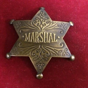 Abzeichen: Deluxe gravierter Marschall, Messingstern, Polizei, Lawman, Old West - Bild 1 von 2
