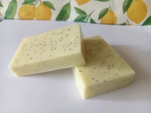 LEMON VERBENA & POPPY SEED Handmade soap/Essential oils/No artificial colours - Picture 1 of 6
