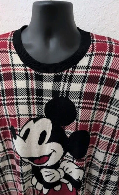 Disneyland Adult Multi Color Plaid Spirit Jersey Sweater Mickey Mouse Size XL - Image 1 of 4