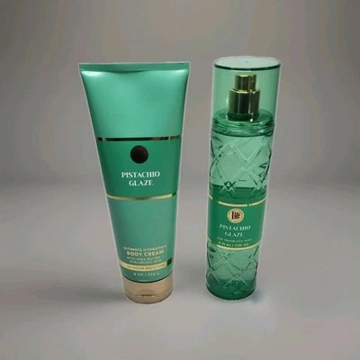 Bath & Body Works Esmalte de Pistacho Fragancia Fina Bruma y Crema Corporal Set 8oz NUEVO Foto 1 de 4