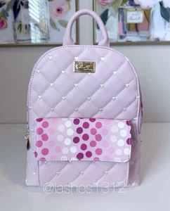 BETSEY JOHNSON Bag LBFARAH Backpack - Pink Polka Dots - Picture 1 of 7
