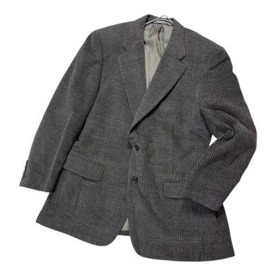 Aquascutum 100% Wool Tailored Blazer Dark Gray 96AB5 M Heavyweight Japan F/S - Image 1 of 4