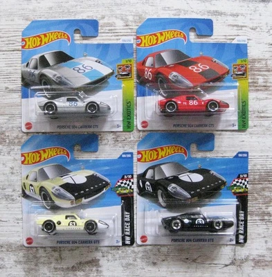 4 Hot Wheels Porsche 904 Carrera GTS HW Exotics 1/10 & HW Race Day 3/10 - Immagine 1 di 4