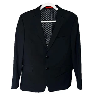 Tallia Boys Husky Size 18H Black Wool Blend Blazer Jacket Button Closure - Picture 1 of 11