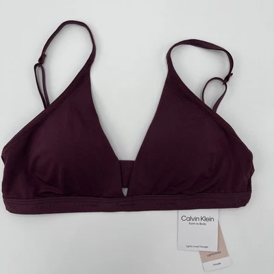 Bralette triangular ligeramente forrado forma a cuerpo pequeño Calvin Klein para mujer QF6758 Foto 1 de 4