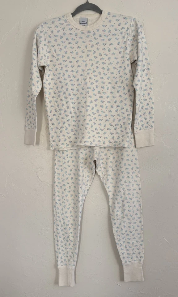 Винтажный Duofold цветочный шерсти смесь длинный Джонс тепловой пижамы комплект Sz M подходит маленький - Изображение 1 из 4