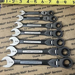 "Juego de llaves combinadas de trinquete de cabeza flexible Craftsman 353 D-AB 5/16"" - 11/16""" - Imagen 1 de 10