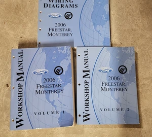 2006 Ford Freestar Mercury Monterey wiring electrical shop service manual SET - Picture 1 of 5