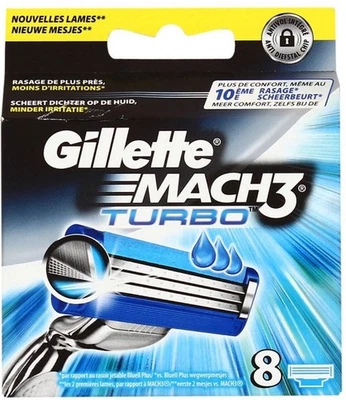 Pack XL 8 Lames GILLETTE MACH3 TURBO Lot Recharges Rasoir Mach 3 VINTAGE - 2015 - Bild 1 von 4