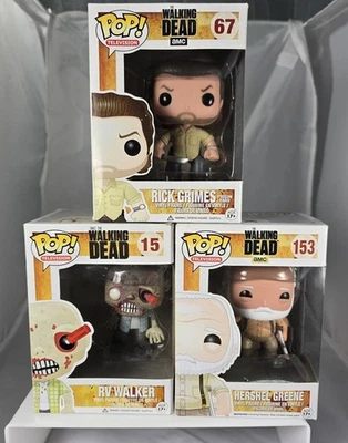 Funko Pop! Walking Dead Lote de 3 Prison Rick 67 Hershel 153 y RV Walker 15  Foto 1 de 4