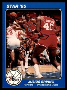 Signiert 1985 Star Team Supers 5x7 #1 Julius Erving Auto NM-MT - Bild 1 von 2