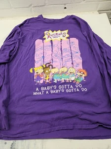 Nickelodeon Rugrats Hemd Herren XL Lila Reptar Langarm Retro Cartoon - Bild 1 von 5