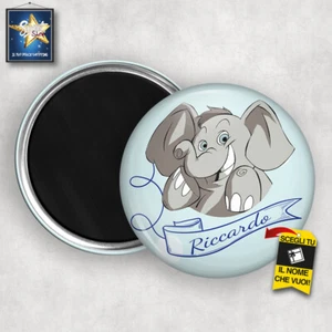 10 pz calamita magnete PERSONALIZZATA IDEA REGALO SEGNAPOSTO ELEFANTINO NASCITA - Picture 1 of 1