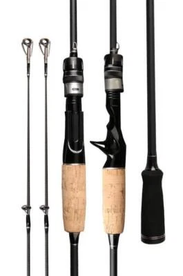 1.65M/1.8M Fishing Rod Carbon Fiber Spinning Casting Fishing Pole 2 Tip Fast Rod - Image 1 of 4