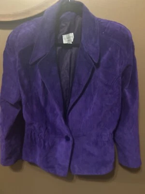 Chaqueta Concepts Vakko Púrpura Suade Cintura Elástica Talla. Ptp 19 Foto 1 de 4