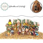 SAVANNASHOPS Dog Nativity Bloodhound - ensembles de crèche cadeau amoureux des animaux