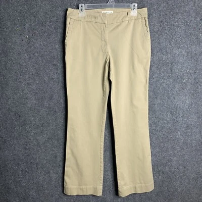 Living Planet Tan Chino Pants Women Size 8 Organic Cotton Straight Leg Pockets - Image 1 of 4