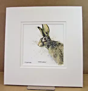 Kay Johns 'Peekaboo' Hare Signed Hand Embellished Limited Edition Print - Picture 1 of 1