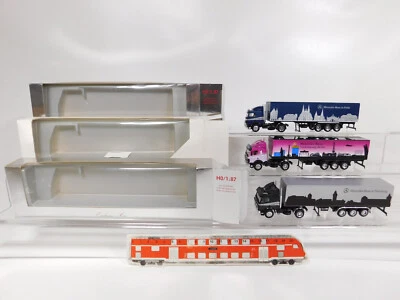 3x Herpa H0 1:87 Autoarticolato Mercedes: Norimberga + Fulda + Berlino,Mint + - Immagine 1 di 4