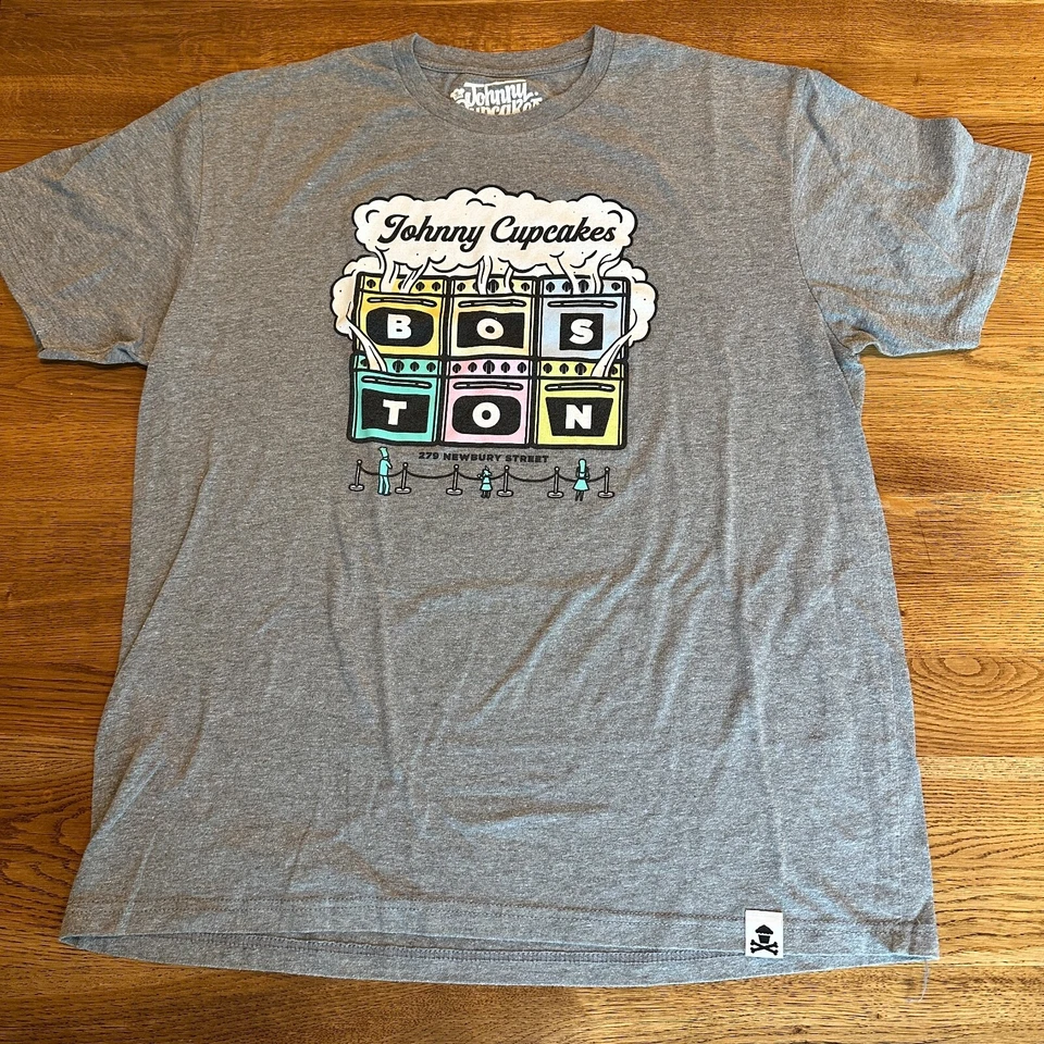 Camisa Johnny Cupcakes Boston Exclusiva Pared de Hornos Talla XL Rara Usada Una Vez Foto 1 de 1