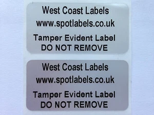 Tamper Evident 'VOID' Security Labels - 50 x 25mm- PERSONALISED FREE  - Picture 1 of 10