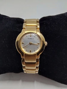 Timex Damen Ladies 22MM goldfarbene Quarzuhr neue Batterie - Bild 1 von 7