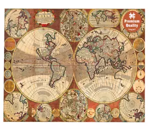 AMAZING PUZZLES 1000 Piece Jigsaw Puzzle 19x27in - Old World Map - Picture 1 of 5