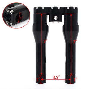 For Harley 1" Bar CNC 7" 8" Handlebar Risers Dyna Street Bob FXDB Low Rider FXDL - Bild 1 von 7