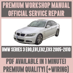 *TALLER MANUAL SERVICIO Y REPARACIÓN para BMW E90, E91, E92, E93 2005-2010 + CABLEADO - Imagen 1 de 1